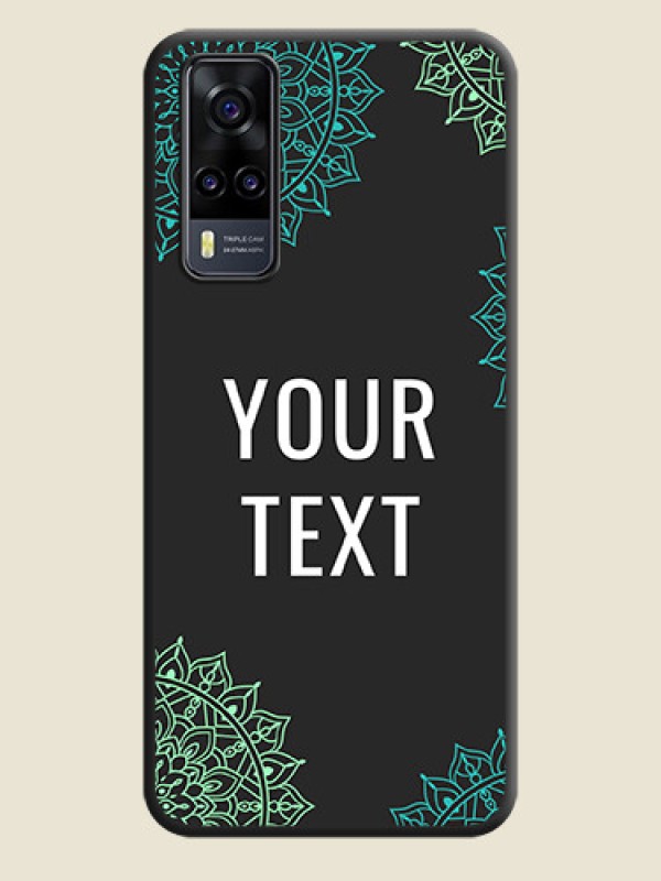 Custom Your Name with Floral Design on Space Black Custom Soft Matte Back Cover - Vivo Y31 - alternate view