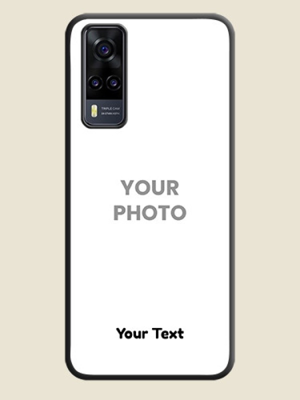 Custom Full Single Pic Upload With Text On Space Black Personalized Soft Matte Phone Covers -Vivo Y31 - alternate view