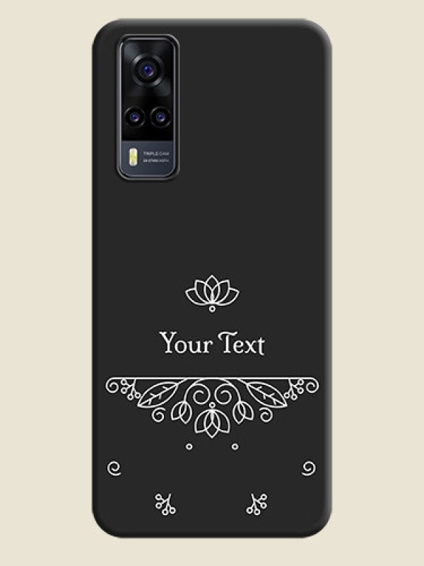 Custom Lotus Garden Custom Text On Space Black Personalized Soft Matte Phone Covers -Vivo Y31 - alternate view