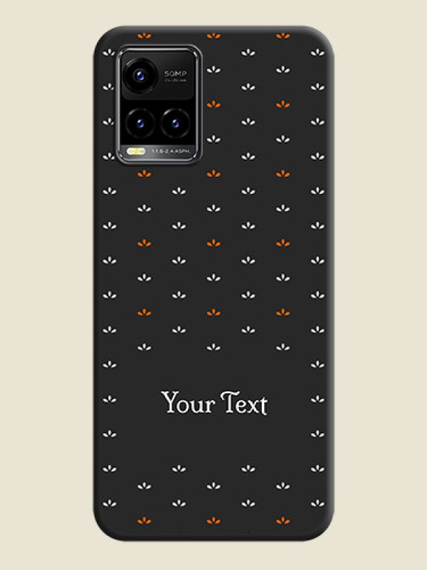 Custom Simple Pattern With Custom Text On Space Black Personalized Soft Matte Phone Covers -Vivo Y33S - alternate view