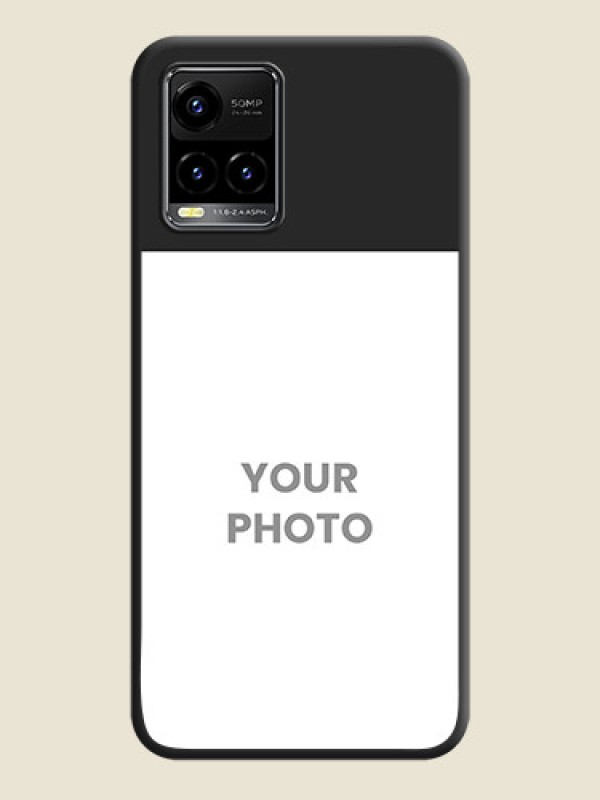 Custom Image Upload With Space Black Color On Custom Soft Matte Mobile Back Cover - Vivo Y33S - alternate view