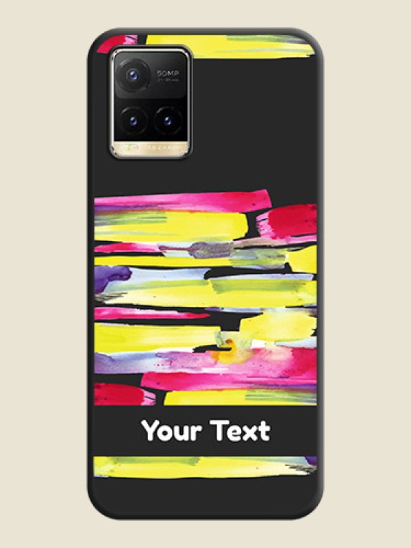 Custom Brush Coloured on Space Black Personalized Soft Matte Phone Covers - Vivo Y33T - alternate view