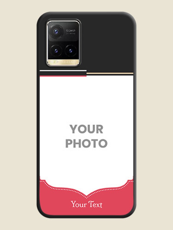 Custom Classic Plain Design with Name on Photo on Space Black Soft Matte Phone Cover - Vivo Y33T - alternate view
