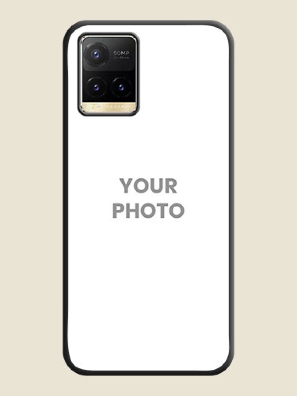 Custom Full Single Pic Upload On Space Black Personalized Soft Matte Phone Covers -Vivo Y33T - alternate view