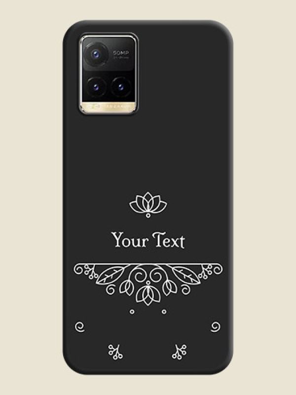 Custom Lotus Garden Custom Text On Space Black Personalized Soft Matte Phone Covers -Vivo Y33T - alternate view