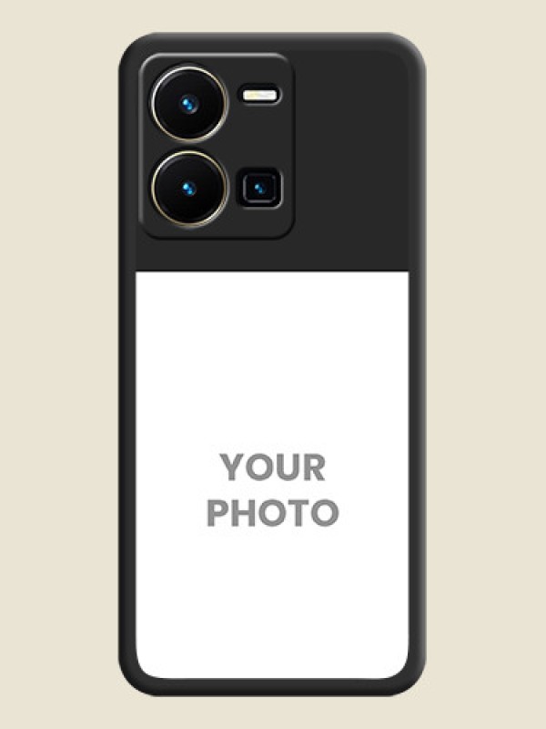 Custom Image Upload With Space Black Color On Custom Soft Matte Mobile Back Cover - Vivo Y35 - alternate view