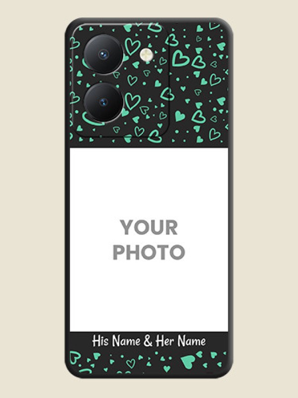Custom Sea Green Indefinite Love Pattern - Photo on Space Black Soft Matte Mobile Cover - Vivo Y36 - alternate view