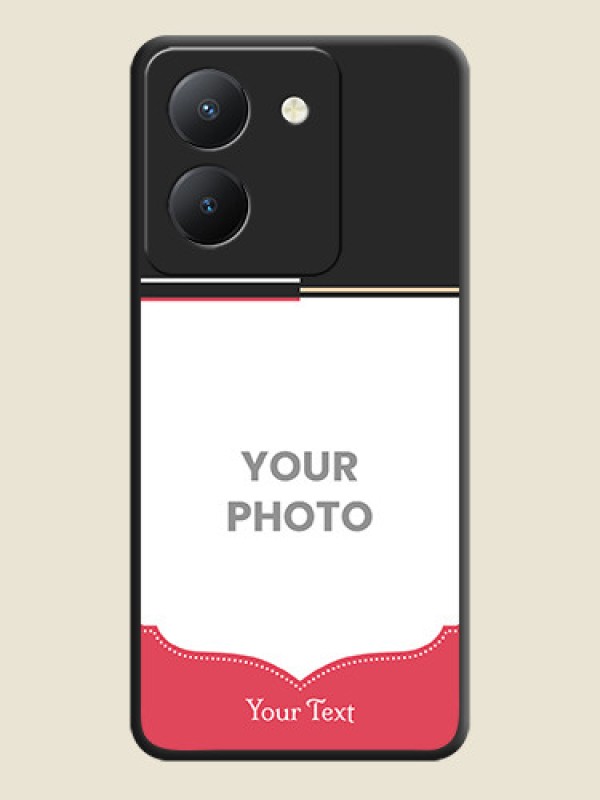 Custom Classic Plain Design with Name - Photo on Space Black Soft Matte Phone Cover - Vivo Y36 - alternate view