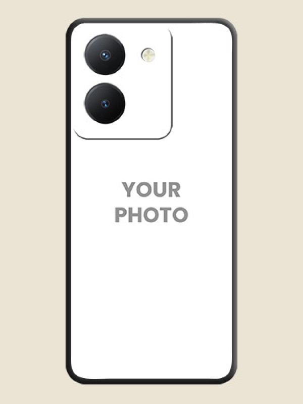 Custom Full Single Pic Upload On Space Black Personalized Soft Matte Phone Covers - Vivo Y36 - alternate view