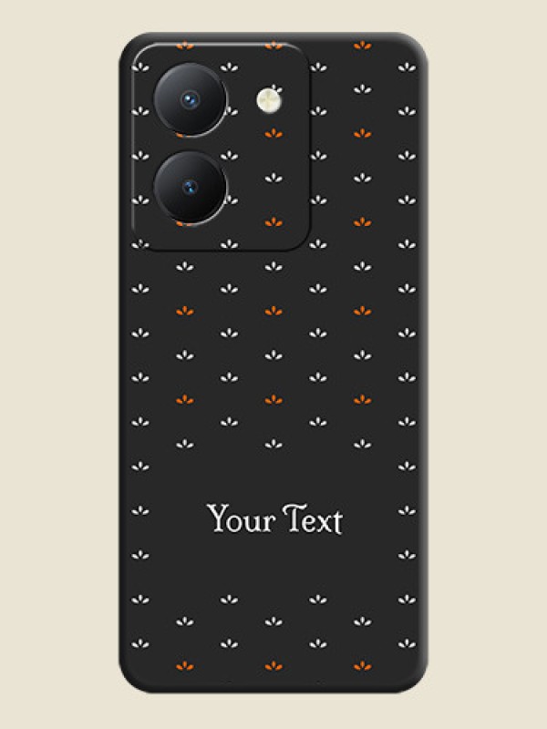 Custom Simple Pattern With Custom Text On Space Black Personalized Soft Matte Phone Covers - Vivo Y36 - alternate view
