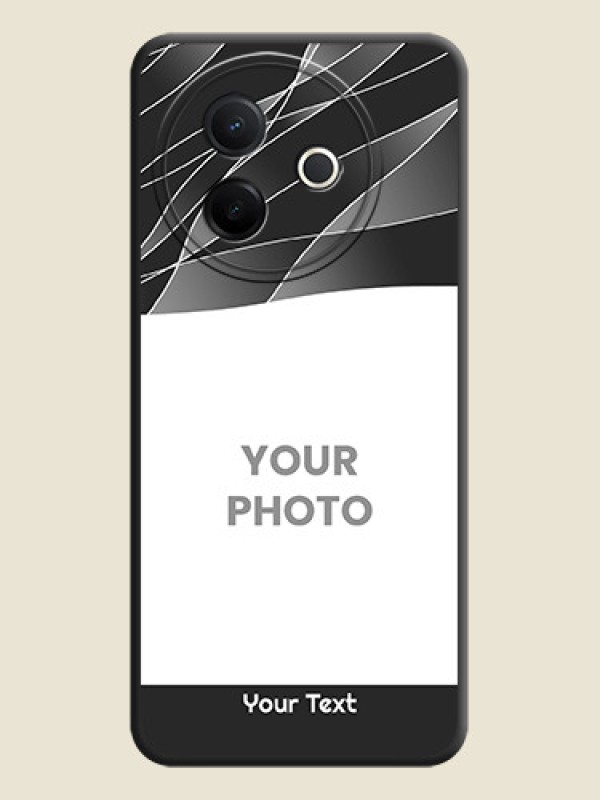 Custom Mixed Wave Lines on Photo On Space Black Custom Soft Matte Mobile Back Cover - Vivo Y39 5G - alternate view