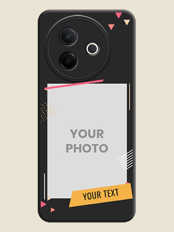 Custom Photo Frame with Triangle Small Dots on Photo On Space Black Custom Soft Matte Mobile Back Cover - Vivo Y39 5G - alternate view