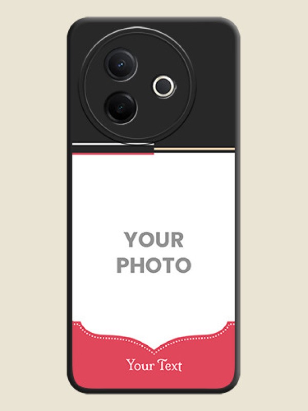 Custom Classic Plain Design with Name On Space Black Custom Soft Matte Mobile Back Cover - Vivo Y39 5G - alternate view