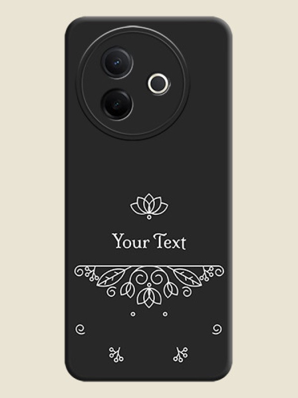 Custom Lotus Garden Custom Text On Space Black Custom Soft Matte Mobile Back Cover - Vivo Y39 5G - alternate view