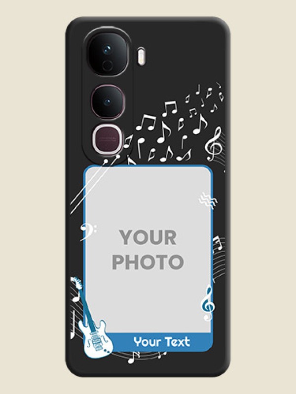 Custom Musical Theme Design with Text on Photo On Space Black Custom Soft Matte Mobile Back Cover - Vivo Y400 Pro 5G - alternate view