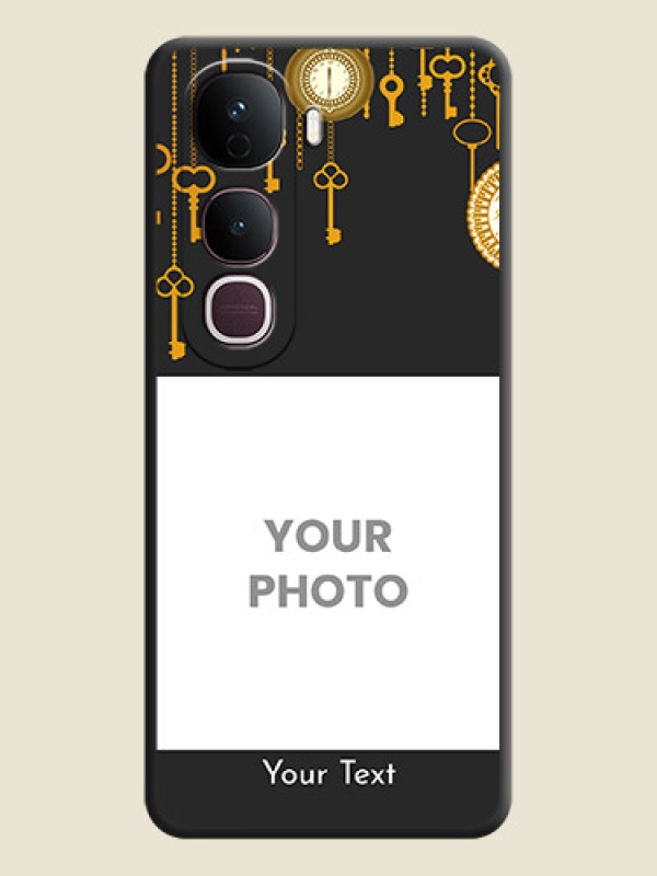 Custom Decorative Design with Text On Space Black Custom Soft Matte Mobile Back Cover - Vivo Y400 Pro 5G - alternate view