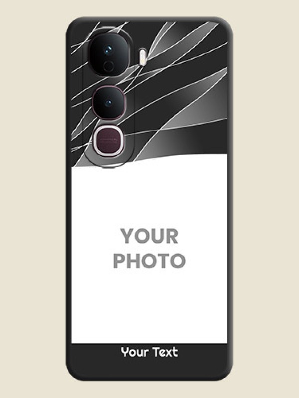 Custom Mixed Wave Lines on Photo On Space Black Custom Soft Matte Mobile Back Cover - Vivo Y400 Pro 5G - alternate view