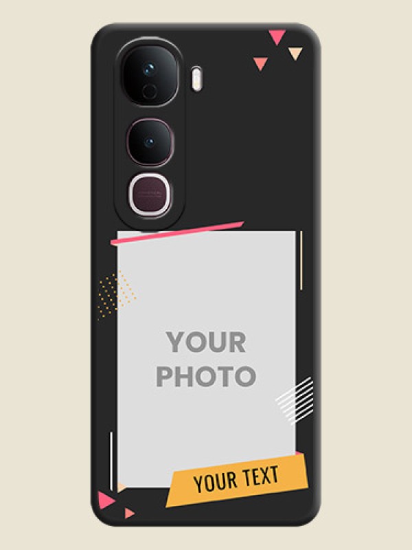 Custom Photo Frame with Triangle Small Dots on Photo On Space Black Custom Soft Matte Mobile Back Cover - Vivo Y400 Pro 5G - alternate view