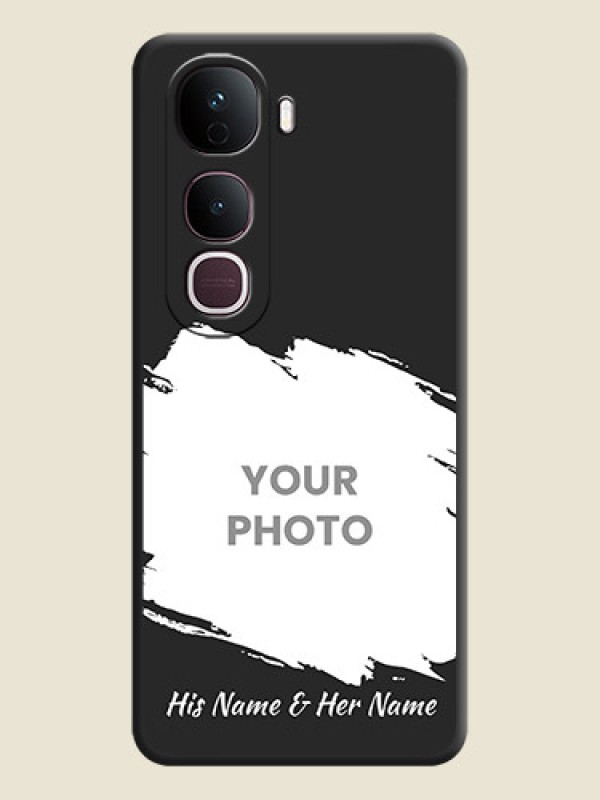 Custom Grunge Brush Strokes on Photo On Space Black Custom Soft Matte Mobile Back Cover - Vivo Y400 Pro 5G - alternate view