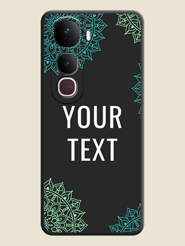 Custom Your Name with Floral Design On Space Black Custom Soft Matte Mobile Back Cover - Vivo Y400 Pro 5G - alternate view