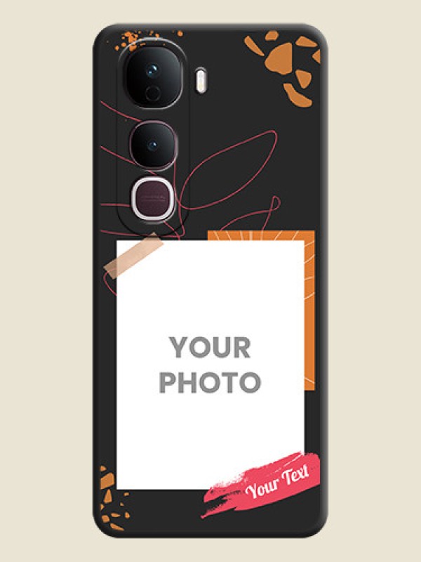 Custom Orange Photo Frame On Space Black Custom Soft Matte Mobile Back Cover - Vivo Y400 Pro 5G - alternate view