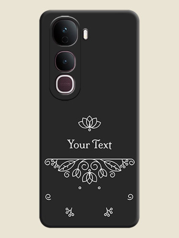 Custom Lotus Garden Custom Text On Space Black Custom Soft Matte Mobile Back Cover - Vivo Y400 Pro 5G - alternate view