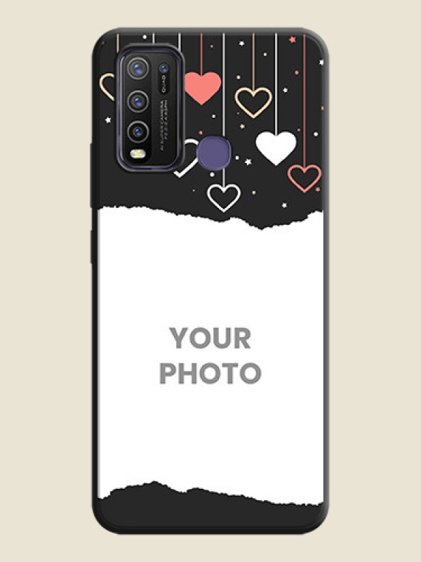 Custom Love Hangings with Splash Wave Picture on Space Black Custom Soft Matte Phone Back Cover - Vivo Y50 - alternate view