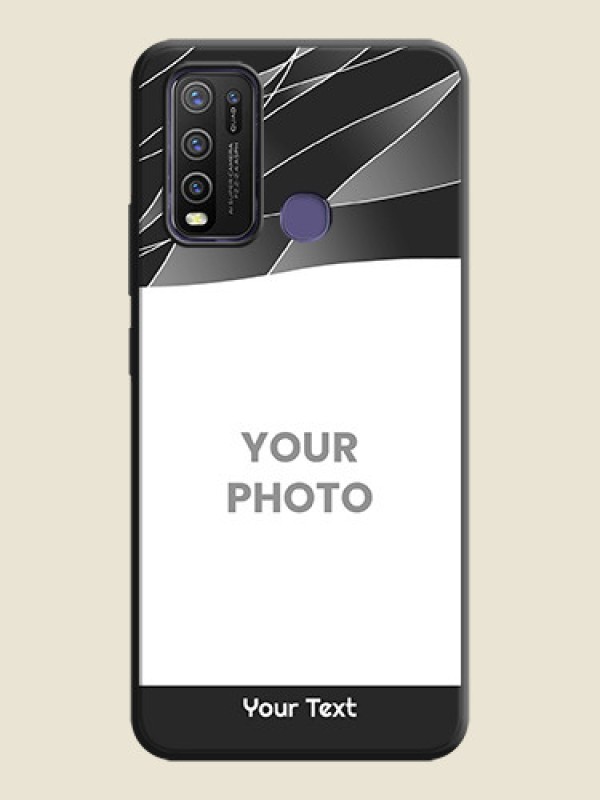 Custom Mixed Wave Lines - Photo on Space Black Soft Matte Mobile Cover - Vivo Y50 - alternate view