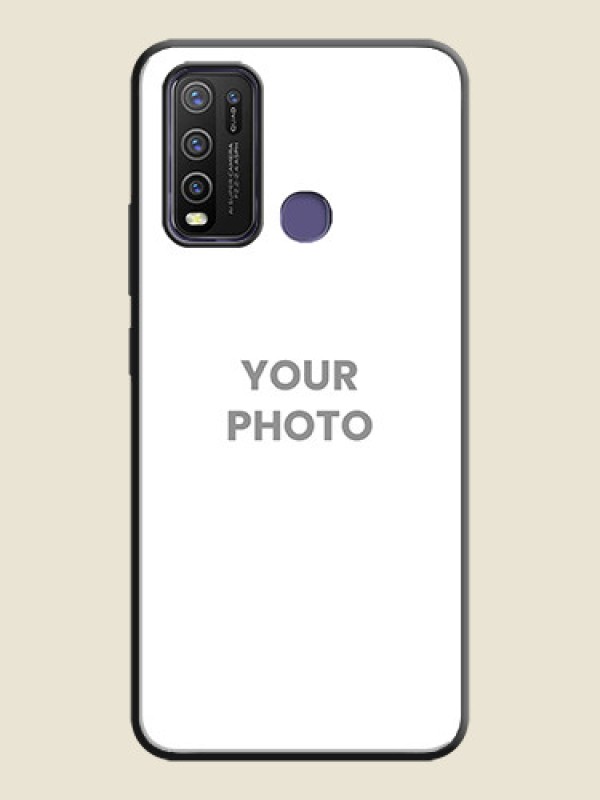 Custom Full Single Pic Upload On Space Black Personalized Soft Matte Phone Covers -Vivo Y50 - alternate view