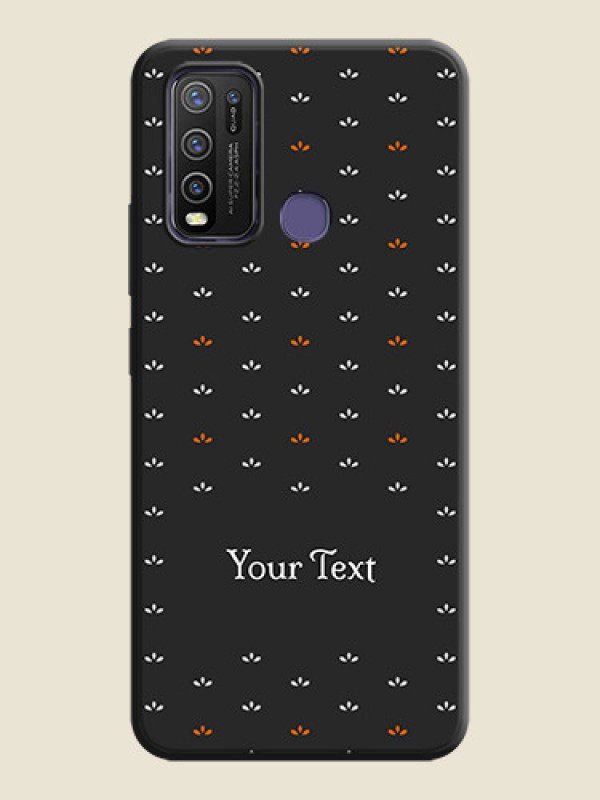 Custom Simple Pattern With Custom Text On Space Black Personalized Soft Matte Phone Covers -Vivo Y50 - alternate view