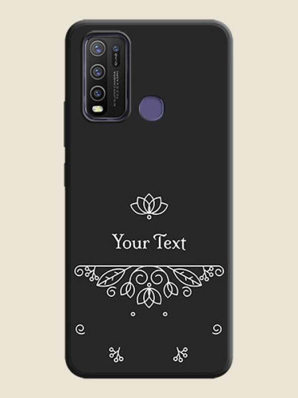 Custom Lotus Garden Custom Text On Space Black Personalized Soft Matte Phone Covers -Vivo Y50 - alternate view