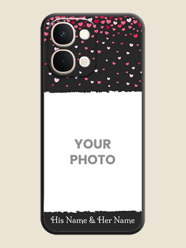 Custom Fall in Love with Your Partner on Photo On Space Black Custom Soft Matte Mobile Back Cover - Vivo Y51 Pro 5G - alternate view