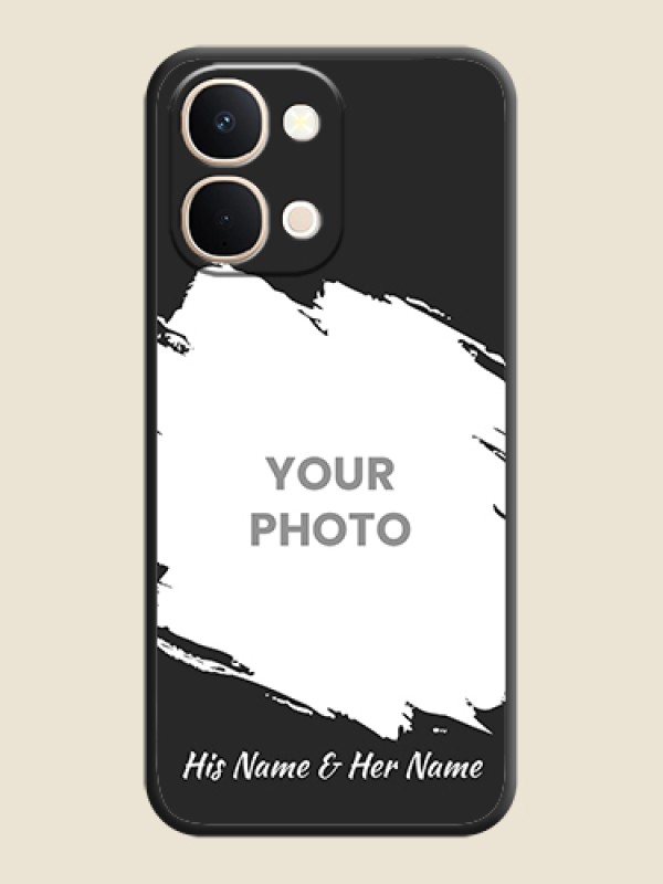 Custom Grunge Brush Strokes on Photo On Space Black Custom Soft Matte Mobile Back Cover - Vivo Y51 Pro 5G - alternate view
