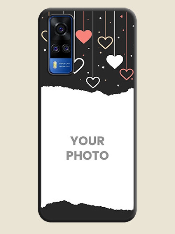 Custom Love Hangings with Splash Wave Picture on Space Black Custom Soft Matte Phone Back Cover - Vivo Y51 - alternate view