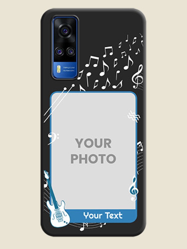 Custom Musical Theme Design with Text on Photo on Space Black Soft Matte Mobile Case - Vivo Y51 - alternate view
