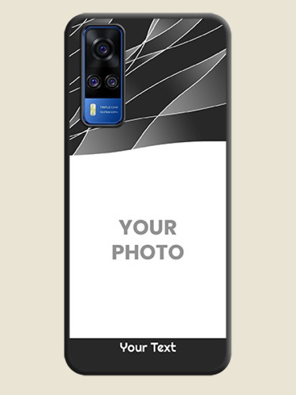 Custom Mixed Wave Lines on Photo on Space Black Soft Matte Mobile Cover - Vivo Y51 - alternate view