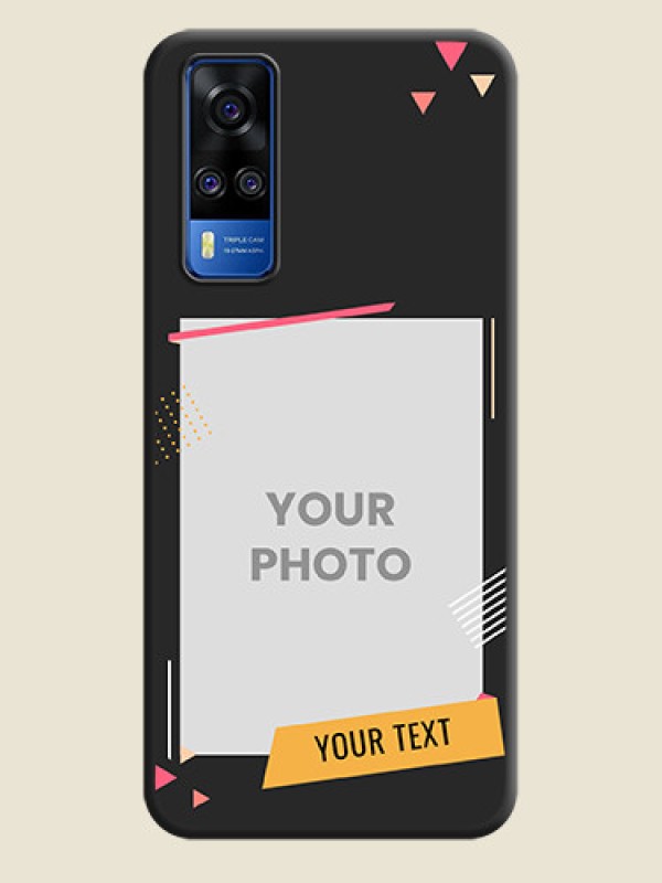 Custom Photo Frame with Triangle Small Dots on Photo on Space Black Soft Matte Back Cover - Vivo Y51 - alternate view