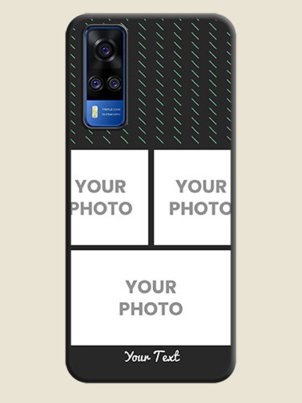 Custom Cross Dotted Pattern with 2 Image Holder  on Personalised Space Black Soft Matte Cases - Vivo Y51 - alternate view