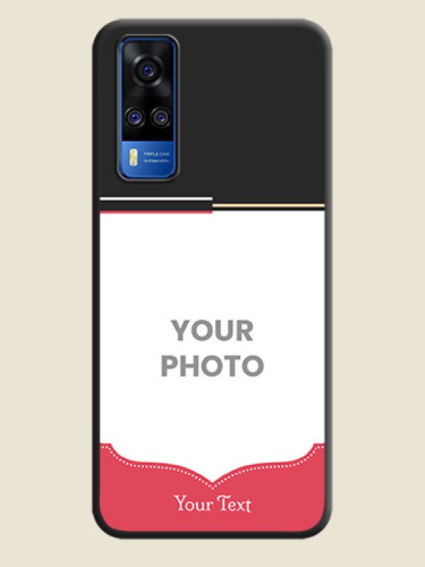 Custom Classic Plain Design with Name on Photo on Space Black Soft Matte Phone Cover - Vivo Y51 - alternate view