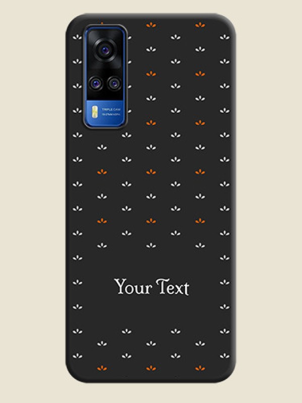 Custom Simple Pattern With Custom Text On Space Black Personalized Soft Matte Phone Covers -Vivo Y51 - alternate view