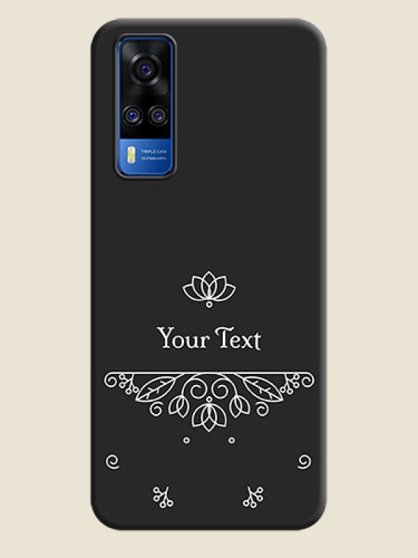Custom Lotus Garden Custom Text On Space Black Personalized Soft Matte Phone Covers -Vivo Y51 - alternate view