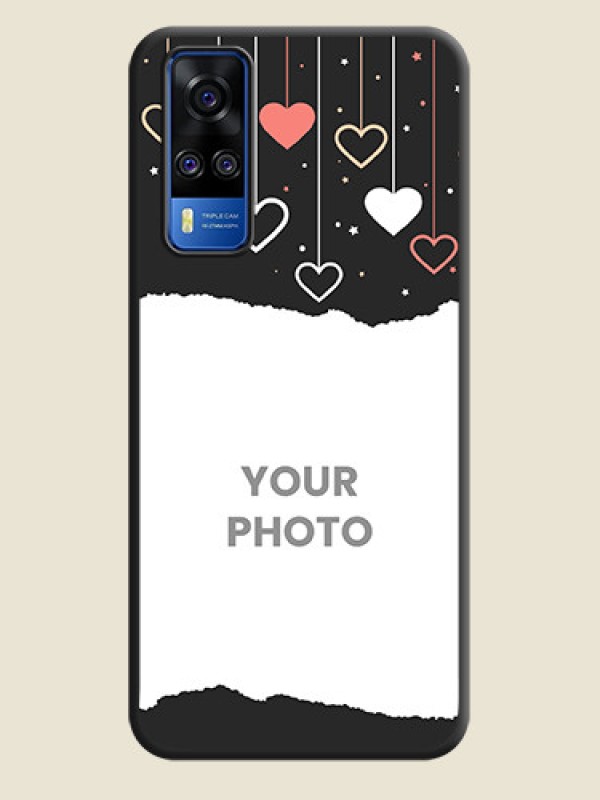 Custom Love Hangings with Splash Wave Picture on Space Black Custom Soft Matte Phone Back Cover - Vivo Y51A - alternate view
