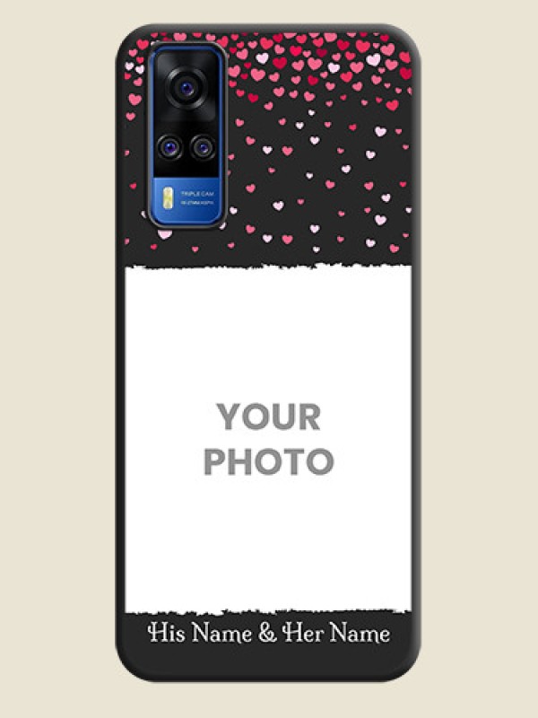 Custom Fall in Love with Your Partner  on Photo on Space Black Soft Matte Phone Cover - Vivo Y51A - alternate view