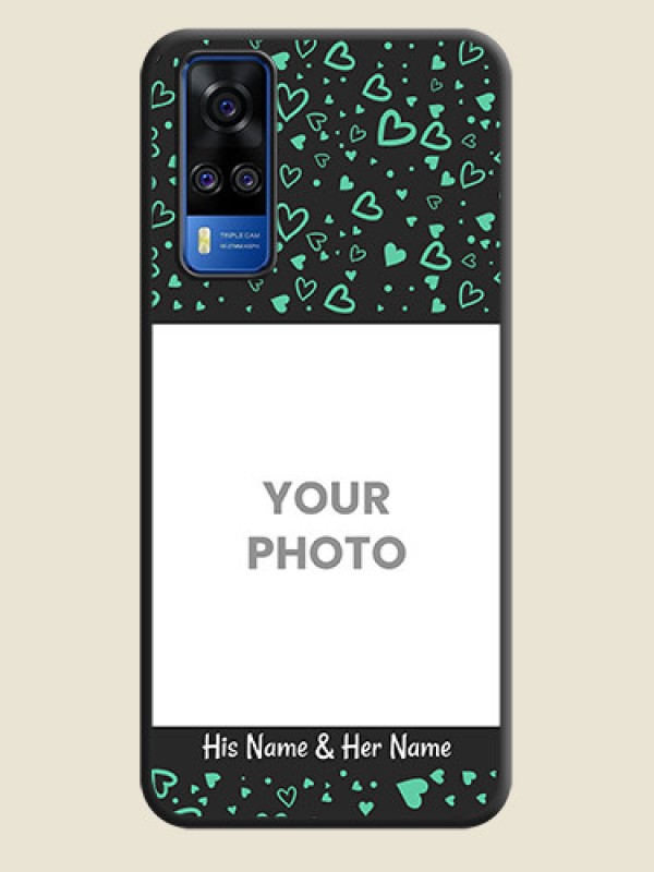 Custom Sea Green Indefinite Love Pattern on Photo on Space Black Soft Matte Mobile Cover - Vivo Y51A - alternate view