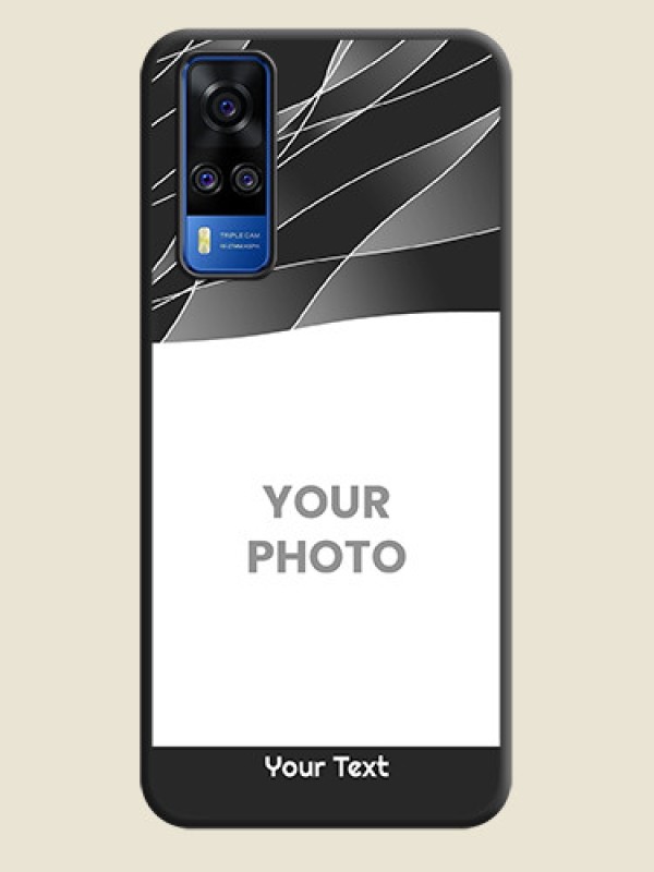 Custom Mixed Wave Lines on Photo on Space Black Soft Matte Mobile Cover - Vivo Y51A - alternate view