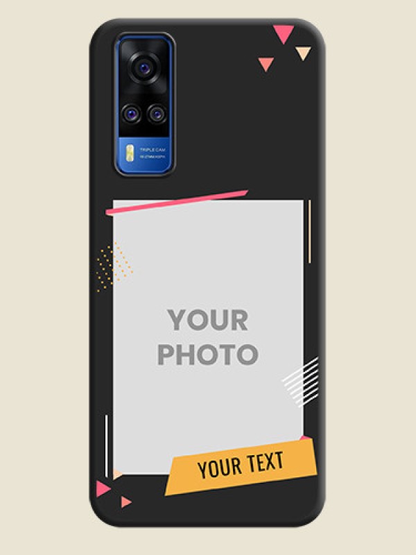 Custom Photo Frame with Triangle Small Dots on Photo on Space Black Soft Matte Back Cover - Vivo Y51A - alternate view