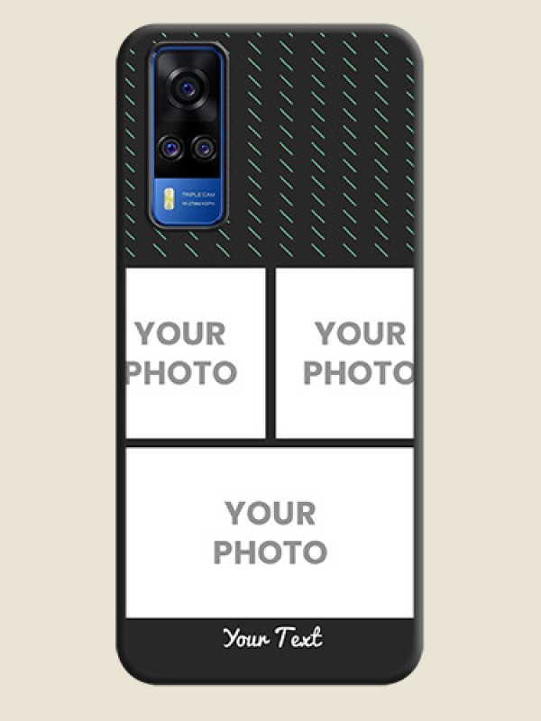 Custom Cross Dotted Pattern with 2 Image Holder  on Personalised Space Black Soft Matte Cases - Vivo Y51A - alternate view