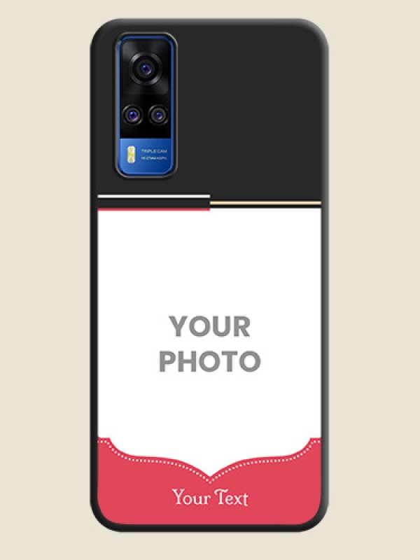 Custom Classic Plain Design with Name on Photo on Space Black Soft Matte Phone Cover - Vivo Y51A - alternate view