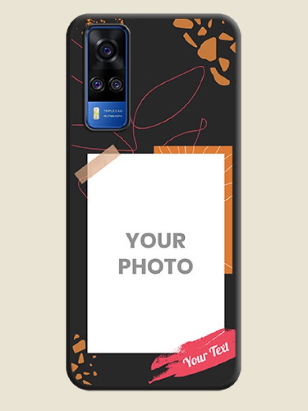 Custom Orange Photo Frame on Space Black Custom Soft Matte Phone Back Cover - Vivo Y51A - alternate view