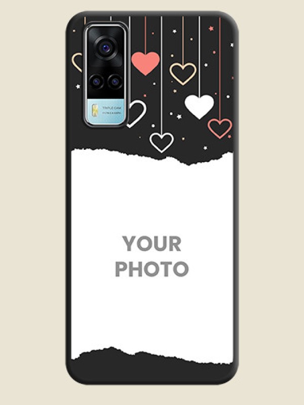 Custom Love Hangings with Splash Wave Picture on Space Black Custom Soft Matte Phone Back Cover - Vivo Y53s - alternate view